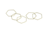 Gümüş Altıgen Yüzük Tılsımı, 24 Gümüş Tonlu Altıgen Şekilli Yüzük Tılsımı (20x0,80 mm) BS 1175