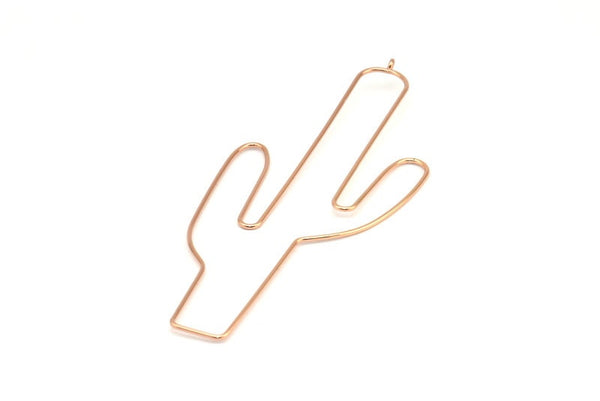 Gül Altın Kaktüs Küpe, 1 Gül Altın Kaplama Pirinç Büyük Tel Kaktüs Küpe Telleri, Mücevher Malzemeleri, Tılsımlar (113x41x1mm) Bs 1703 Q0043
