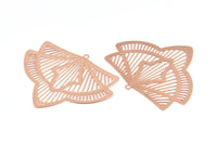 Gül Altın Küpe Tılsımı, 3 Gül Altın Kaplama Pirinç Etnik Motifli Küpe Tılsımı, 1 Döngülü Kolye Ucu, Bulgular (37x46mm) E466