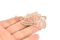 Gül Altın Küpe Tılsımı, 3 Gül Altın Kaplama Pirinç Etnik Motifli Küpe Tılsımı, 1 Döngülü Kolye Ucu, Bulgular (37x46mm) E466