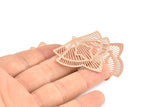 Gül Altın Küpe Tılsımı, 3 Gül Altın Kaplama Pirinç Etnik Motifli Küpe Tılsımı, 1 Döngülü Kolye Ucu, Bulgular (37x46mm) E466