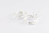 Claw Ring Blank, 925 Silver Claw Ring Settings With 4 Claws For Natural Stones N0134