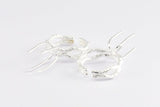 Claw Ring Blank, 925 Silver Claw Ring Settings With 4 Claws For Natural Stones N0134