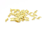 Brass Tiny Charm, 50 Raw Brass Pepper Charms (10mm) A0853
