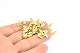 Brass Tiny Charm, 50 Raw Brass Pepper Charms (10mm) A0853