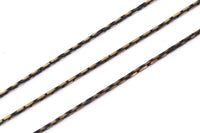 Brass Snake Chain, 50m Black Gold Brass Snake Chain (0.70mm) BS 1061