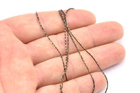 Brass Snake Chain, 50m Black Gold Brass Snake Chain (0.70mm) BS 1061