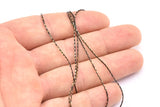 Brass Snake Chain, 50m Black Gold Brass Snake Chain (0.70mm) BS 1061