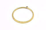 Brass Round Earring, 6 Raw Brass Round Earring Charms With 1 Loop and 3 Holes , Pendants, Findings (40mm) E547