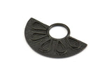 Yarım Daire Kolye, 2 Oksitlenmiş Pirinç Siyah Yarım Daire Kolye (28x19mm) A0212 S801