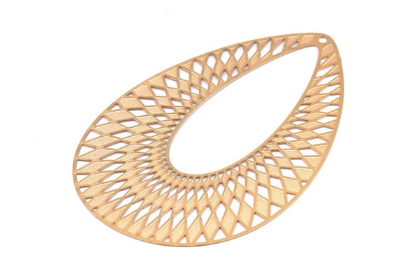 Altın Küpe Tılsımı, 2 Altın Kaplama Pirinç Etnik Motifli Küpe Tılsımı, 1 Delikli Kolye Ucu, Bulgular (68x45mm) E473
