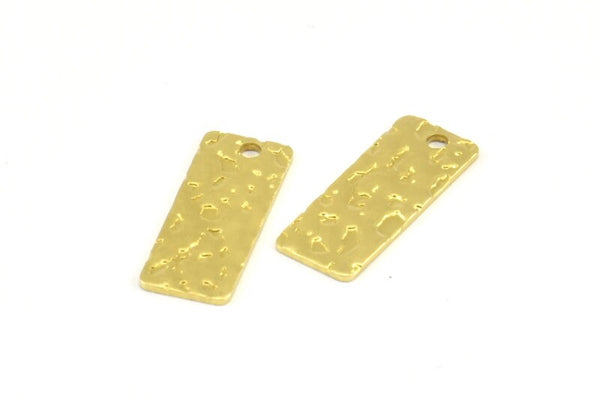 Brass Rectangle Bar, Raw Brass Textured Rectangle Charms, Pendants With 1 Hole (20x8x0.85mm) N0120