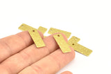 Brass Rectangle Bar, Raw Brass Textured Rectangle Charms, Pendants With 1 Hole (20x8x0.85mm) N0120