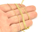 5 M (1.2x1.8mm) Raw Brass Soldered Chain - Z162- Z