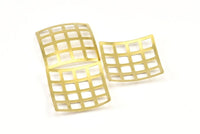 Brass Squares Charm, 10 Raw Brass Squares ( 23mm) Bs 1280