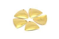 Brass Triangle Charm, 25 Raw Brass Triangle Charms (15mm) Bs 1273