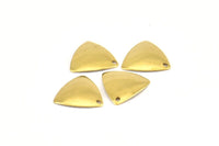Brass Triangle Charm, 25 Raw Brass Triangle Charms (15mm) Bs 1273