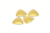 Brass Triangle Charm, 25 Raw Brass Triangle Charms (15mm) Bs 1273