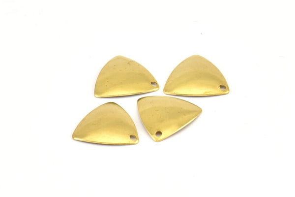 Brass Triangle Charm, 25 Raw Brass Triangle Charms (15mm) Bs 1273