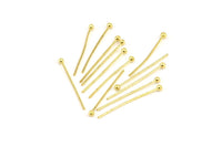 Ball Head Pin, 500 Raw Brass Ball Head Pins, (25mm) BP-250  BRC222