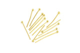 Ball Head Pin, 500 Raw Brass Ball Head Pins, (25mm) BP-250  BRC222