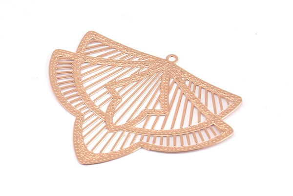 Gül Altın Küpe Tılsımı, 3 Gül Altın Kaplama Pirinç Etnik Motifli Küpe Tılsımı, 1 Döngülü Kolye Ucu, Bulgular (37x46mm) E466