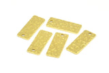 Brass Rectangle Bar, Raw Brass Textured Rectangle Charms, Pendants With 1 Hole (20x8x0.85mm) N0120