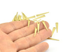 Brass Tiny Triangle, 25 Raw Brass Triangle Charms With 1 Hole (22x4x0.80mm) B0209