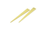Brass Tiny Triangle, 12 Raw Brass Triangle Charms With 1 Hole (38x5x0.80mm) B0210