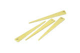 Brass Tiny Triangle, 12 Raw Brass Triangle Charms With 1 Hole (38x5x0.80mm) B0210