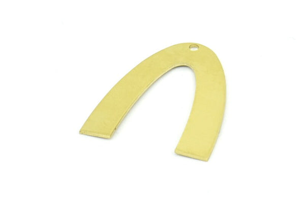 Brass Geometric Charm, 8 Raw Brass V Shaped Charms With 1 Hole, Pendants, Findings (28x24x0.70mm) B0239