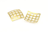 Brass Squares Charm, 10 Raw Brass Squares ( 23mm) Bs 1280
