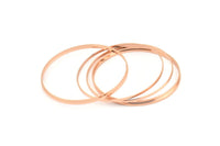 60 mm Daire Konnektörleri 6 Gül Altın Kaplama Pirinç Daire Konnektör (60x1x1mm) Bs 1105 Q0970