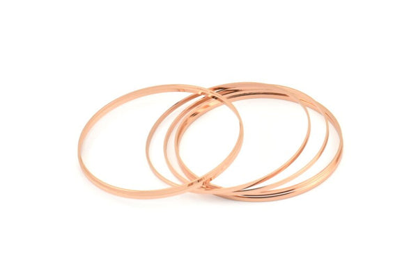 60 mm Daire Konnektörleri 6 Gül Altın Kaplama Pirinç Daire Konnektör (60x1x1mm) Bs 1105 Q0970