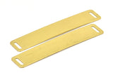 Diy Bracelet Blank, 6 Raw Brass Bracelet Blanks With 2 Holes (15x80mm) A0073