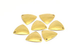 Brass Triangle Charm, 25 Raw Brass Triangle Charms (15mm) Bs 1273