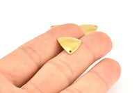 Brass Triangle Charm, 25 Raw Brass Triangle Charms (15mm) Bs 1273