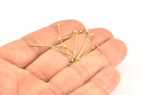 Ball Head Pin, 500 Raw Brass Ball Head Pins, (25mm) BP-250  BRC222
