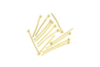 Ball Head Pin, 500 Raw Brass Ball Head Pins, (25mm) BP-250  BRC222