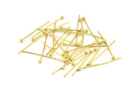 Ball Head Pin, 500 Raw Brass Ball Head Pins, (25mm) BP-250  BRC222