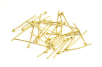 Ball Head Pin, 500 Raw Brass Ball Head Pins, (25mm) BP-250  BRC222