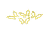 Brass Butterfly Connector, 50 Raw Brass Butterfly Connectors With 2 Holes, Charms, Earrings (19x15x0.40mm) B0301