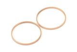 Circle Connectors - 6 Rose Gold Plated Brass Circle Connectors (30x0.8x2mm) D0314 Q0798