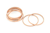 Circle Connectors - 6 Rose Gold Plated Brass Circle Connectors (30x0.8x2mm) D0314 Q0798