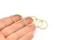 Altın Daire Konnektörleri, 8 Altın Kaplama Pirinç Daire Konnektör (22x0,8x2 mm) D0312 Q0679