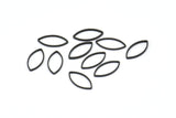 Black Marquise Ring , 100 Oxidized Brass Black Marquise Ring, Connector, Charms (6x12x0.5mm) D0039 H0908