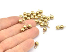 Brass Ball Charm, Raw Brass Ball Charms (6mm) N0586