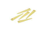 Brass Tiny Triangle, 25 Raw Brass Triangle Charms With 1 Hole (22x4x0.80mm) B0209