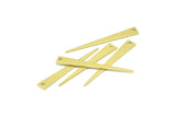 Brass Tiny Triangle, 12 Raw Brass Triangle Charms With 1 Hole (38x5x0.80mm) B0210