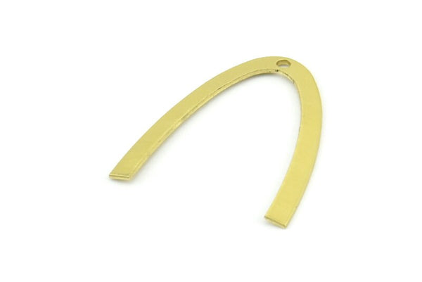 Brass Geometric Charm, 24 Raw Brass V Shaped Charms With 1 Hole Pendants, Findings (28x25x0.70mm) B0244